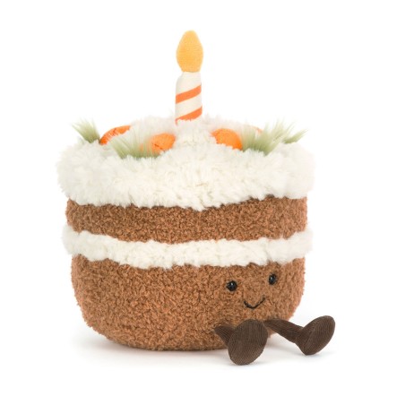 Amuseables Carrot Cake, Tarta feliz. Peluche Jellycat. A2CRTC Los mejores productos en L'aura Bella, tu tienda online