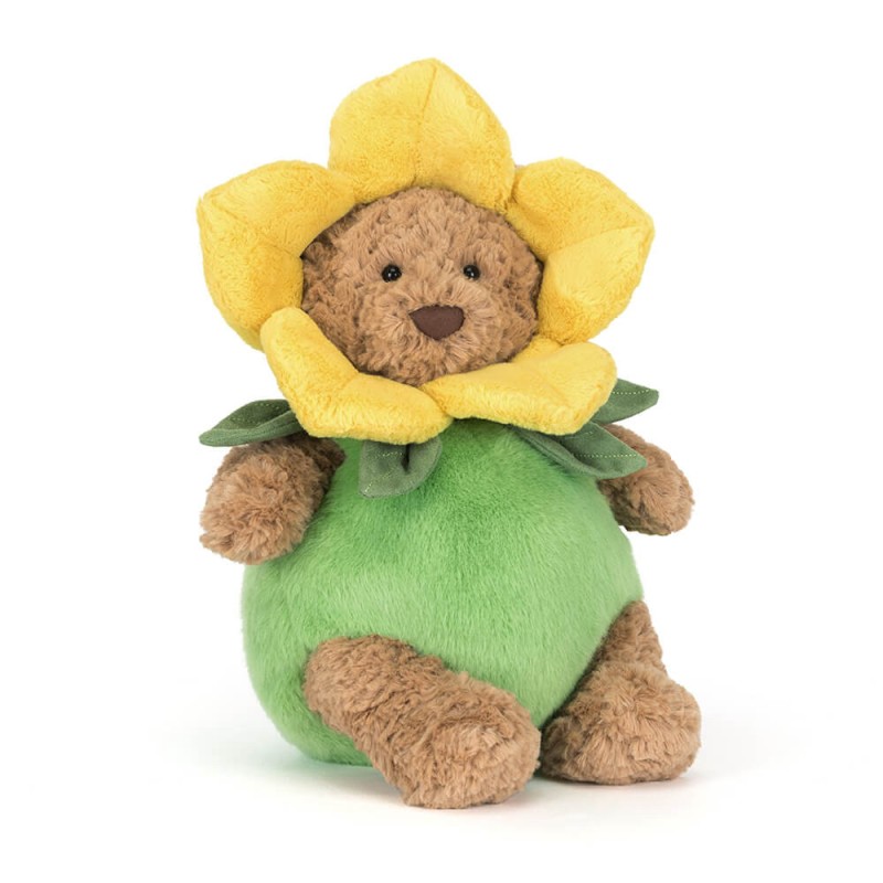 Bartholomew Bear Daffodil Outfit. Peluche Jellycat. BARM2FL. Los mejores productos en L'aura Bella, tu tienda online