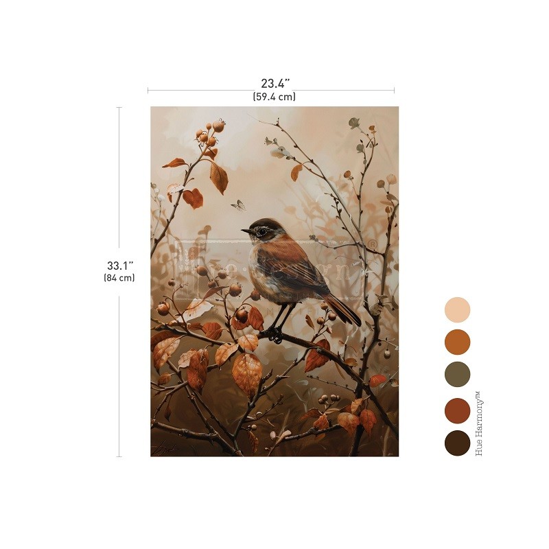 Sunlit Songbird. A1 Decoupage Fiber Paper Redesign 678906. Los mejores productos en L'aura Bella tu tienda online