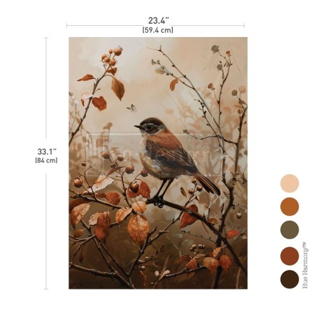 Sunlit Songbird. A1 Decoupage Fiber Paper Redesign 678906. Los mejores productos en L'aura Bella tu tienda online