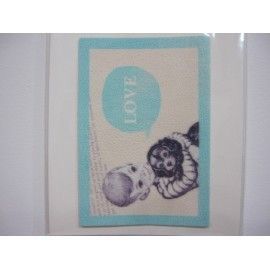 Pegatina para papel y tela. Love