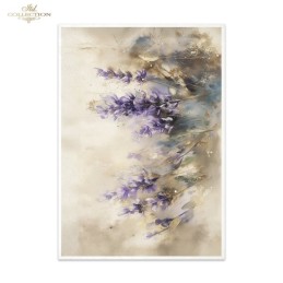 Mujer y lavandas. 3 papel arroz A3  decoupage. ITD Collection. FPA3019. Los mejores productos en L'aura Bella, tu tienda online