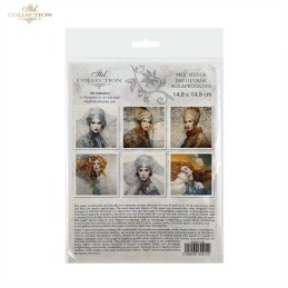 Retratos de mujeres. Set 6 papeles de arroz decoupage. ITD. RSM126. Los mejores productos en L'aura Bella, tu tienda online