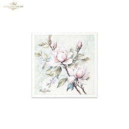 Magnolias y manzano. Set 6 papeles de arroz decoupage. ITD. RSM176. Los mejores productos en L'aura Bella, tu tienda online
