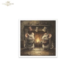 Ratoncitos II. Set 6 papeles de arroz para decoupage, 14.8x14.8 cm. ITD. Los mejores productos en L'aura Bella, tu tienda online