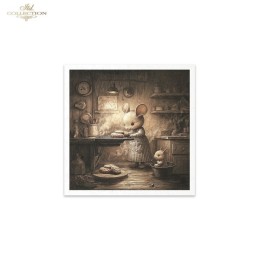 Ratoncitos II. Set 6 papeles de arroz para decoupage, 14.8x14.8 cm. ITD. Los mejores productos en L'aura Bella, tu tienda online