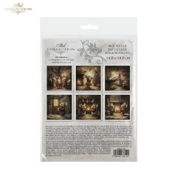 Ratoncitos II. Set 6 papeles de arroz para decoupage, 14.8x14.8 cm. ITD. Los mejores productos en L'aura Bella, tu tienda online