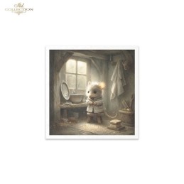 Ratoncitos en casa. 6 papeles de arroz decoupage. ITD. RSM215. Los mejores productos en L'aura Bella, tu tienda online