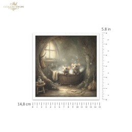 Ratoncitos en casa. 6 papeles de arroz decoupage. ITD. RSM215. Los mejores productos en L'aura Bella, tu tienda online