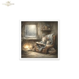 Ratoncitos en familia. 6 papeles de arroz decoupage. ITD. RSM216. Los mejores productos en L'aura Bella, tu tienda online