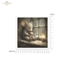 Ratoncitos en familia. 6 papeles de arroz decoupage. ITD. RSM216. Los mejores productos en L'aura Bella, tu tienda online