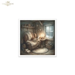 Casa de ratoncitos. 6 papeles de arroz decoupage. ITD. RSM218. Los mejores productos en L'aura Bella, tu tienda online