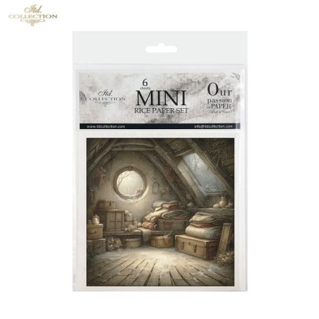 Casa de ratoncitos. 6 papeles de arroz decoupage. ITD. RSM218. Los mejores productos en L'aura Bella, tu tienda online