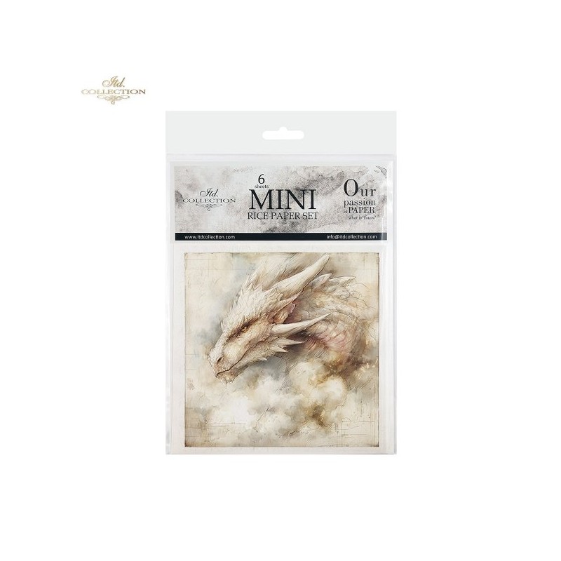 Dragones. Set 6 papeles de arroz decoupage. ITD. RSM225. Los mejores productos en L'aura Bella, tu tienda online