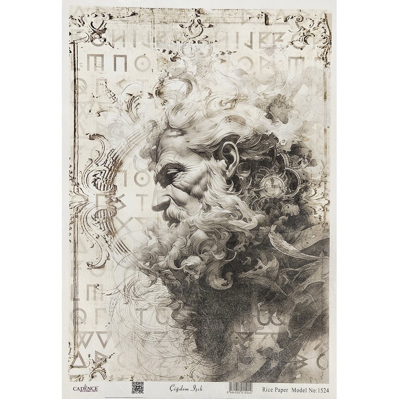 Zeus. Olimpo. Papel de arroz decoupage. Cadence PAD1524. Los mejores productos en L'aura Bella tu tienda online