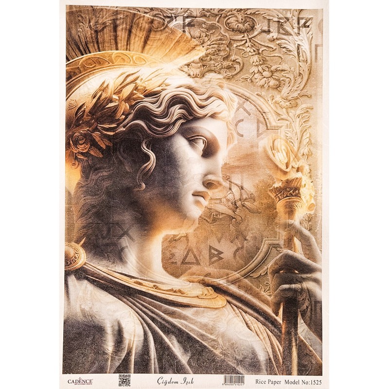 Atenea. Olimpo. Papel de arroz decoupage. Cadence PAD1525. Los mejores productos en L'aura Bella tu tienda online