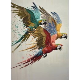 Uncaged, Loros. Papel Decoupage Mint by Michelle. A1. Los mejores productos en L'aura Bella, tu tienda online