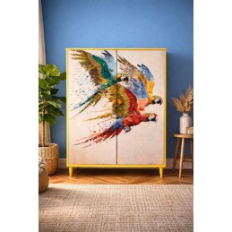 Uncaged, Loros. Papel Decoupage Mint by Michelle. A1. Los mejores productos en L'aura Bella, tu tienda online