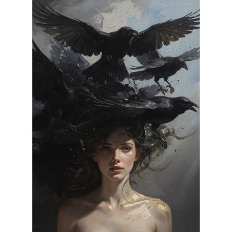 Ravens, Cuervos. Papel Decoupage Mint by Michelle. A1. Los mejores productos en L'aura Bella, tu tienda online