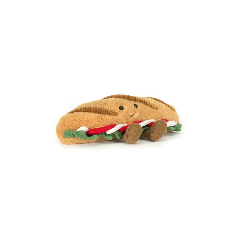 Amuseables Caprese Baguette, Caprese feliz. Peluche Jellycat. A2TMB. Los mejores productos en L'aura Bella, tu tienda online