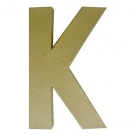 K. Letra de papel maché