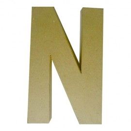 N. Letra de papel maché