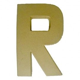 R. Letra de papel maché