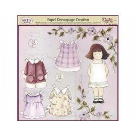 Niña con ropa recortables