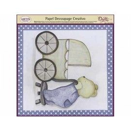 Osito con carrito de bebé