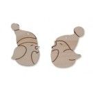 Set dos pajaritos navideños 7,5 cm alto