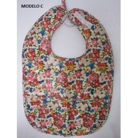 Babero plastificado Rimini con motivos florales – L’aura Bella tienda online de scrapbooking, manualidades en Madrid