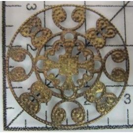 Decoración de metal dorada....