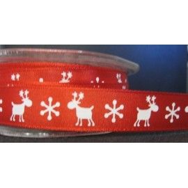 Lazo de satén rojo con...