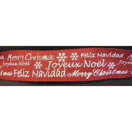 Lazo de tela rojo con Feliz...