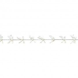 Cinta con lacitos de rafia, color blanco