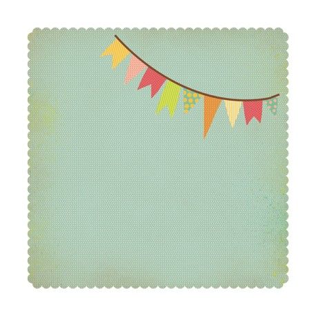 Papel scrapbooking con forma. Bunting - Save the date. El mejor scrap en L'aura Bella tu tienda online