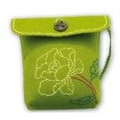 Bolso de fieltro verde con flor bordada – L’aura Bella tienda online de scrapbooking, manualidades y regalos en Madrid