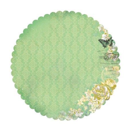 Papel Scrapbooking redondo. Lime - Pickled. El mejor scrap en L'aura Bella tu tienda online