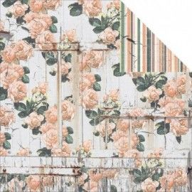 Papel de scrapbooking con motivos florales y craquelado – L’aura Bella tienda de scrap, manualidades y encuadernación