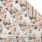 Papel de scrapbooking con motivos florales y craquelado – L’aura Bella tienda de scrap, manualidades y encuadernación