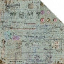 Papel de scrabooking Vintage Sewing - L’aura Bella tienda online de scrapbooking, manualidades y regalos en Madrid