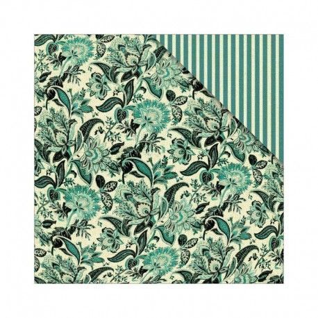 Papel scrap con dibujos florales - L’aura Bella tienda online de scrapbooking, manualidades y regalos en Madrid