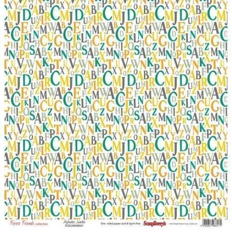 Papel scrap con alfabeto de color - L’aura Bella tienda online de scrapbooking, manualidades y regalos en Madrid