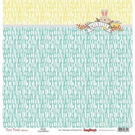 Papel scrap infántil wildlife - L’aura Bella tienda online de scrapbooking, manualidades y regalos en Madrid