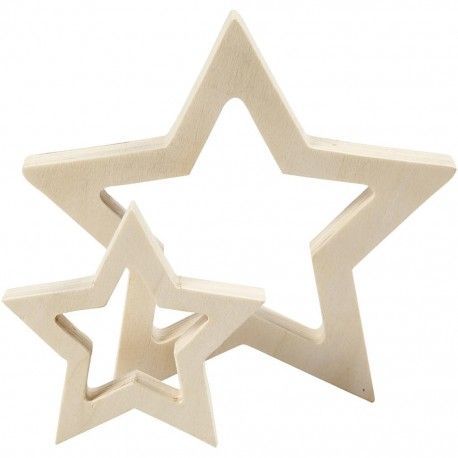 Pack dos estrellas. Diámetros: 9 y 16 cm, grosor 2 cm