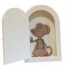 Puerta Ratón Pérez con escaera. 16x24 cm