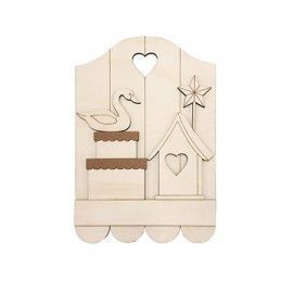 tabla kit cisne , cajita. 39 x 27 cm