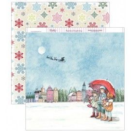 Niños con paraguas. Navidad