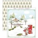 Niña echando carta al buzón. Navidad