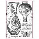 A4 Decoupage Rice Paper Packed Vases B/W